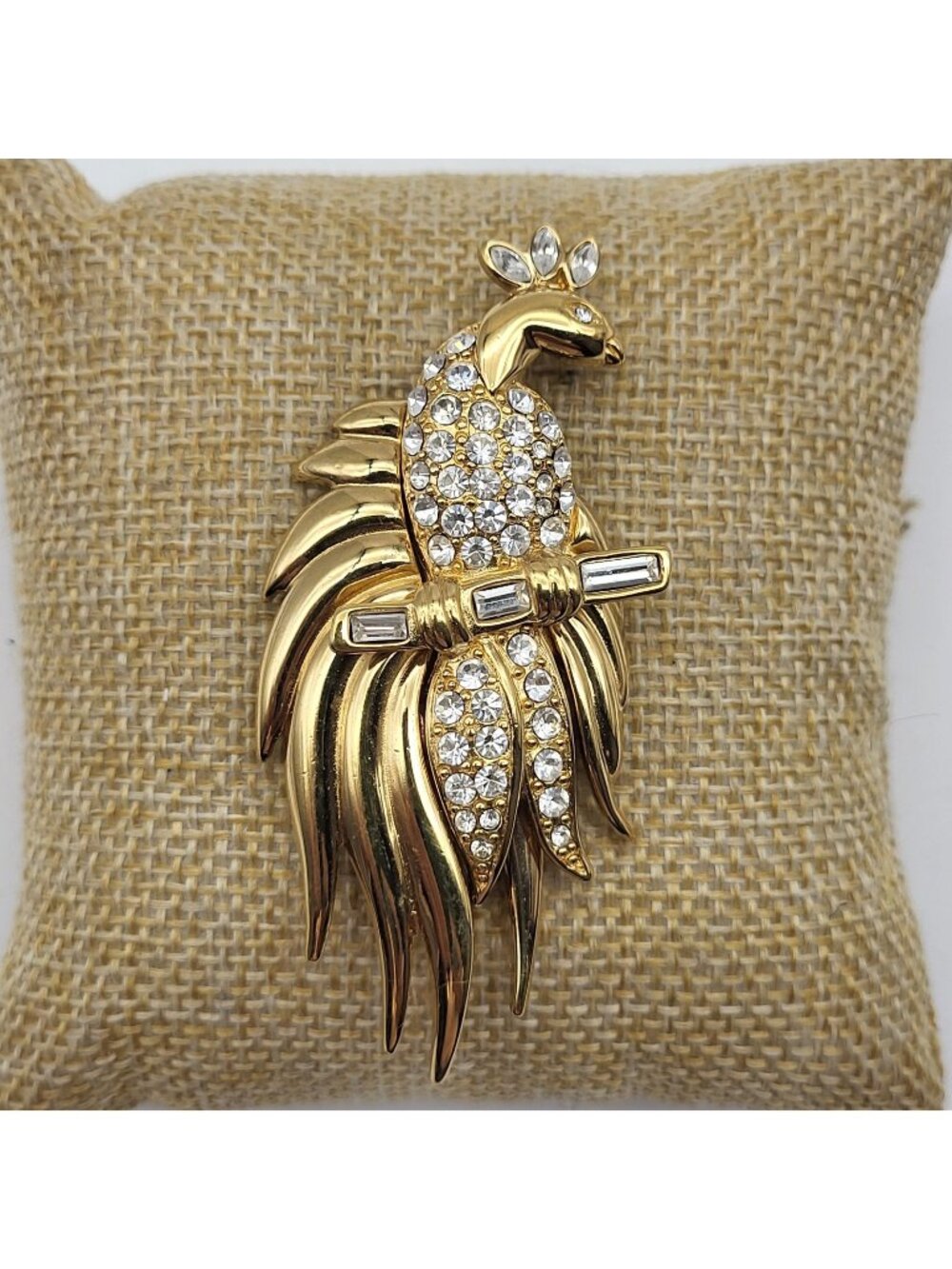 VINTAGE MONET Peacock Bird Of Paradise Brooch pin elegant